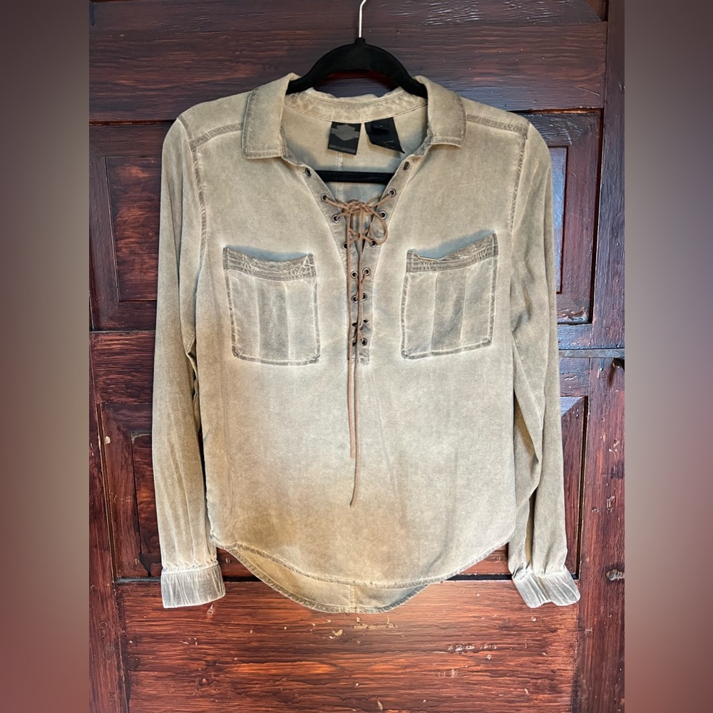 Harley Davidson Lace Up Shirt